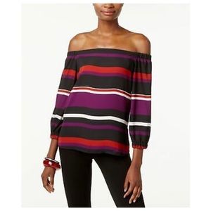 I.N.C International Concepts purple off-shoulder blouse